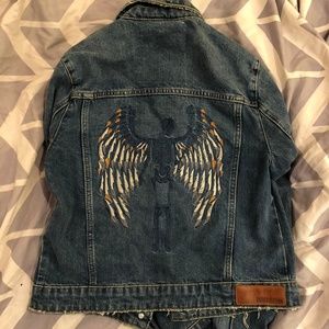 Zadig & Voltaire Navy Skeleton Applique Jacket